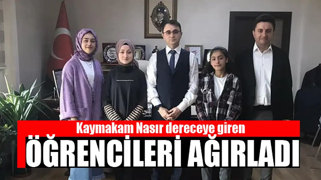 Kaymakam Nasır dereceye giren öğrencileri ağırladı