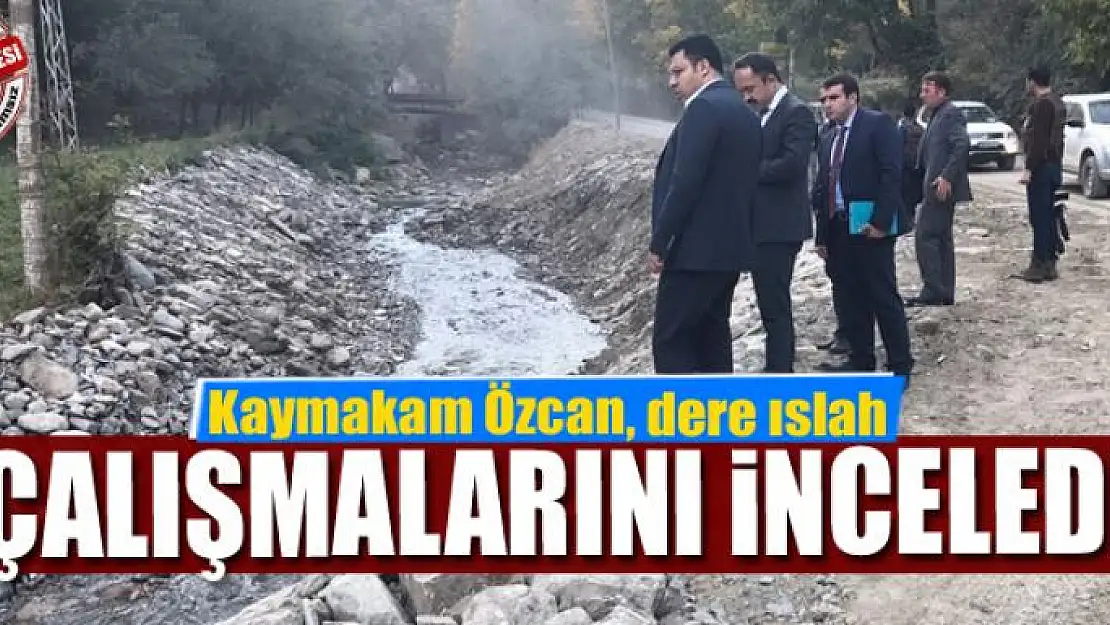 Kaymakam Özcan, dere ıslah çalışmalarını inceledi 