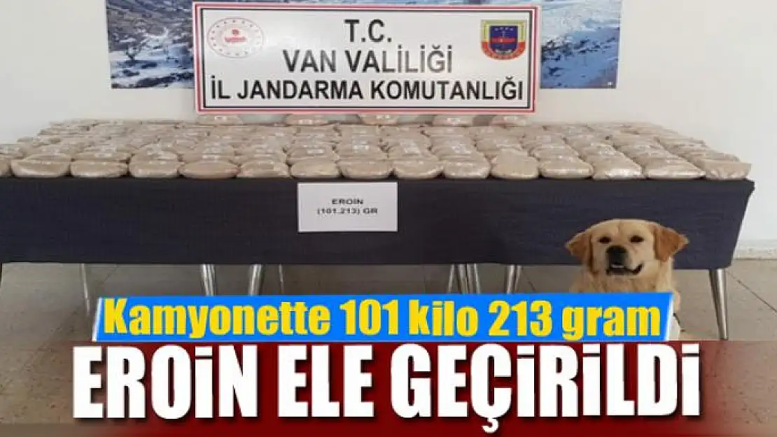 Koyun yüklü kamyonette 101 kilo 213 gram eroin ele geçirildi