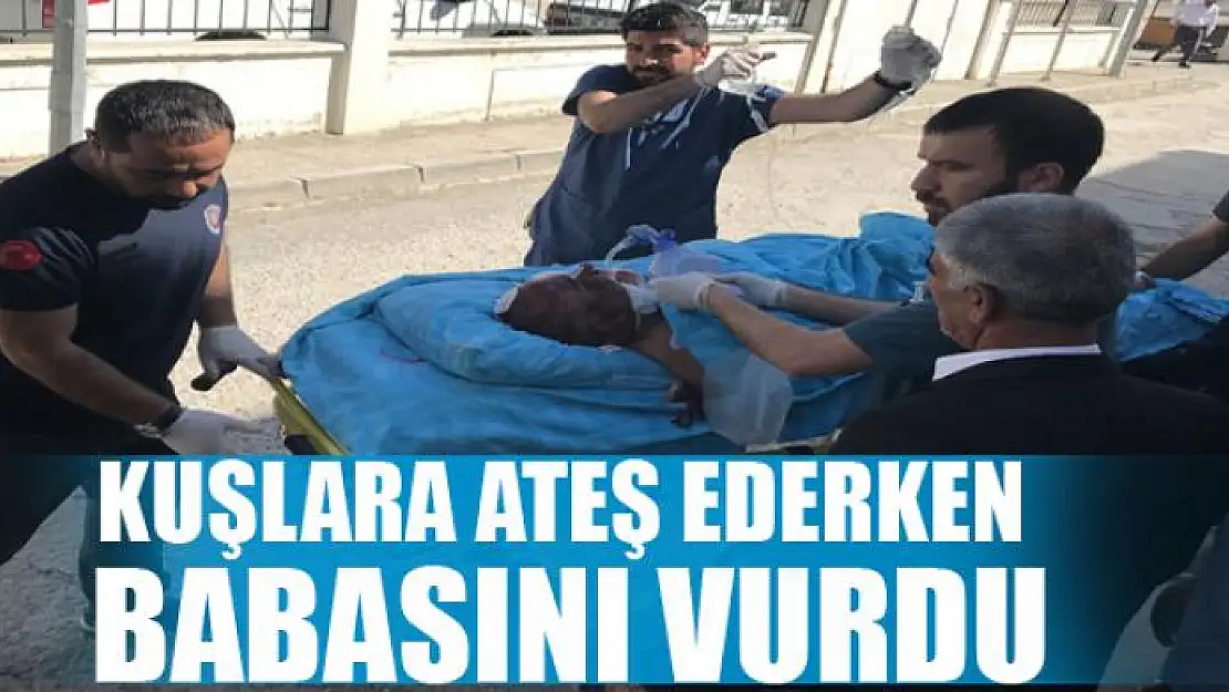 Kuşlara ateş ederken babasını vurdu