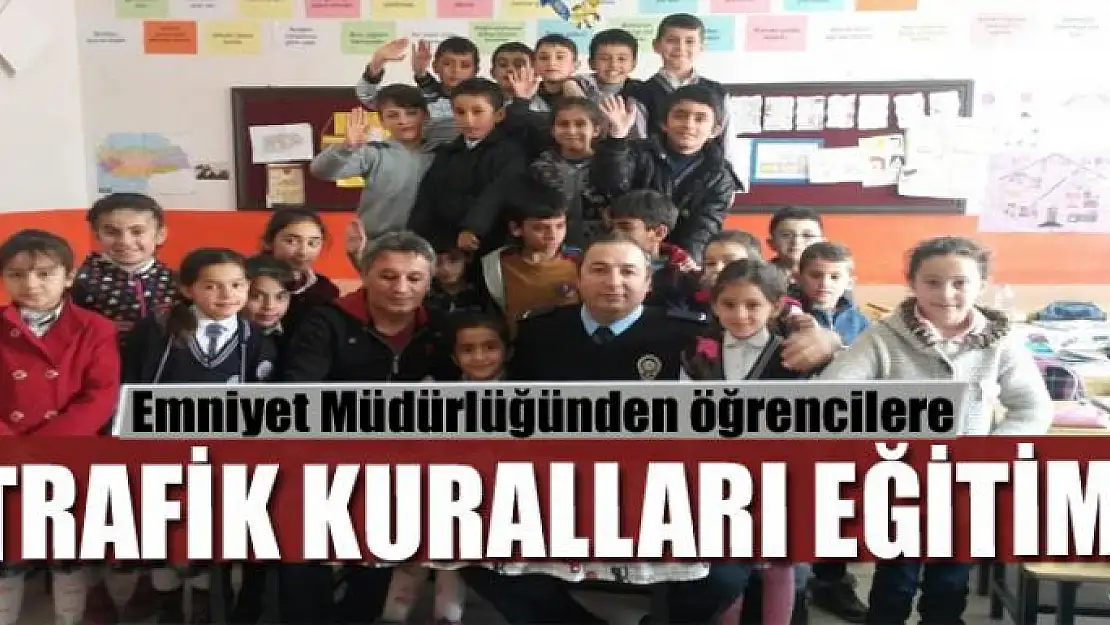 Emniyet Müdürlüğünden öğrencilere trafik kuralları eğitimi