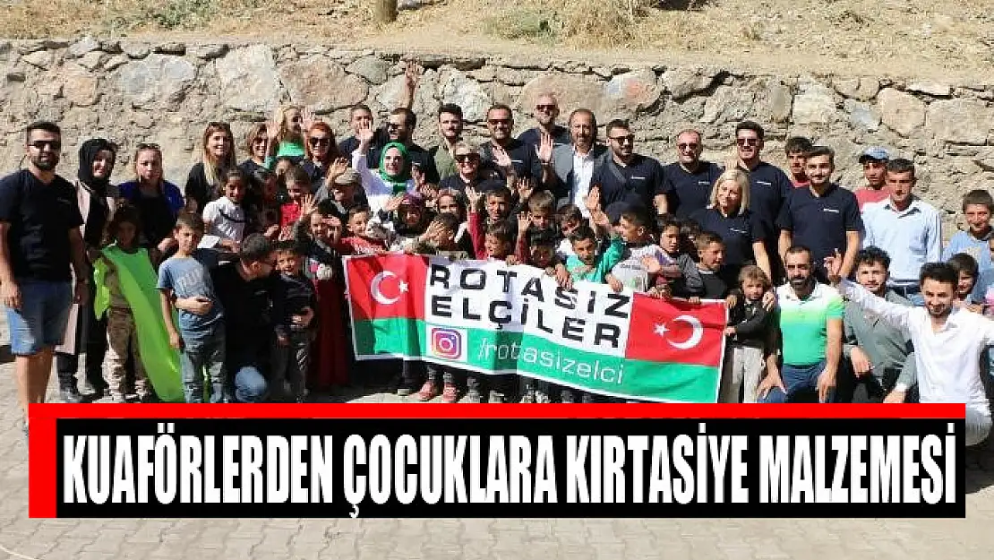 Kuaförlerden çocuklara kırtasiye malzemesi