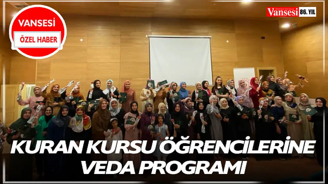 Kur'an Kursu Öğrencilerine Veda Programı