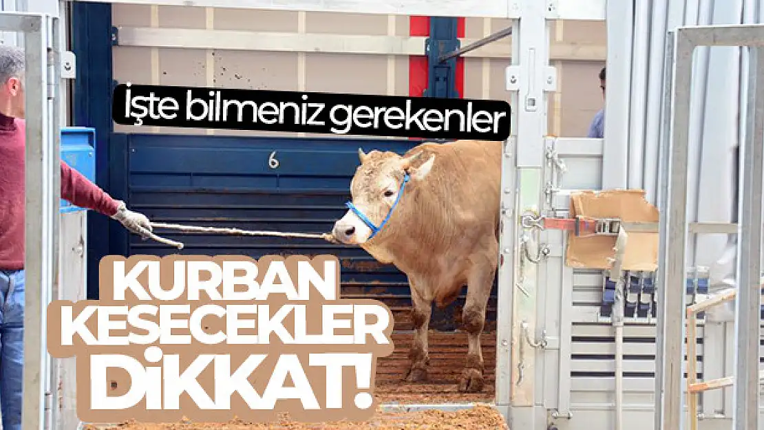 Kurban kesecekler dikkat