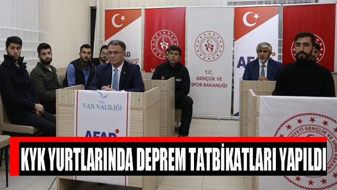 KYK yurtlarında deprem tatbikatları yapıldı