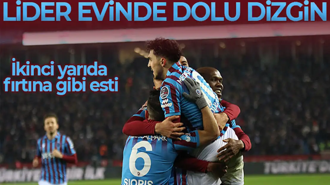 Lider Trabzonspor şampiyonluk yoluna dolu dizgin devam ediyor