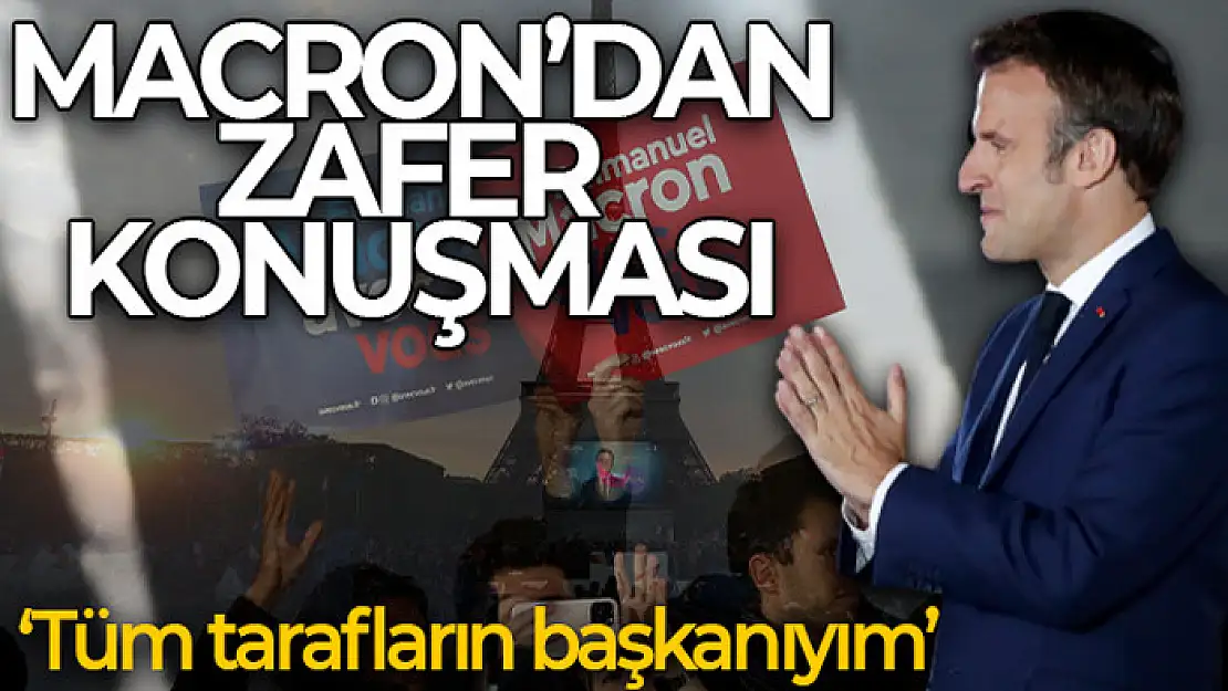 Macron'dan zafer konuşması