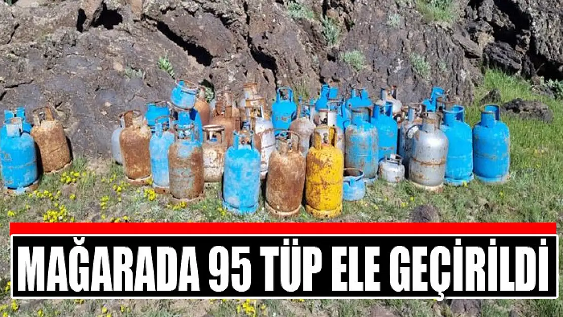 Mağarada 95 tüp ele geçirildi