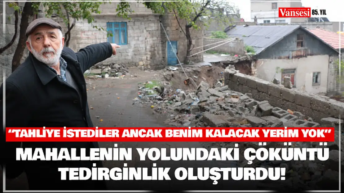 Mahallenin yolundaki çöküntü tedirginlik oluşturdu