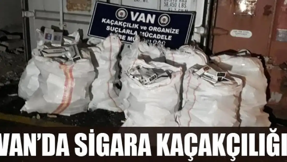 Van'da sigara kaçakçılığı