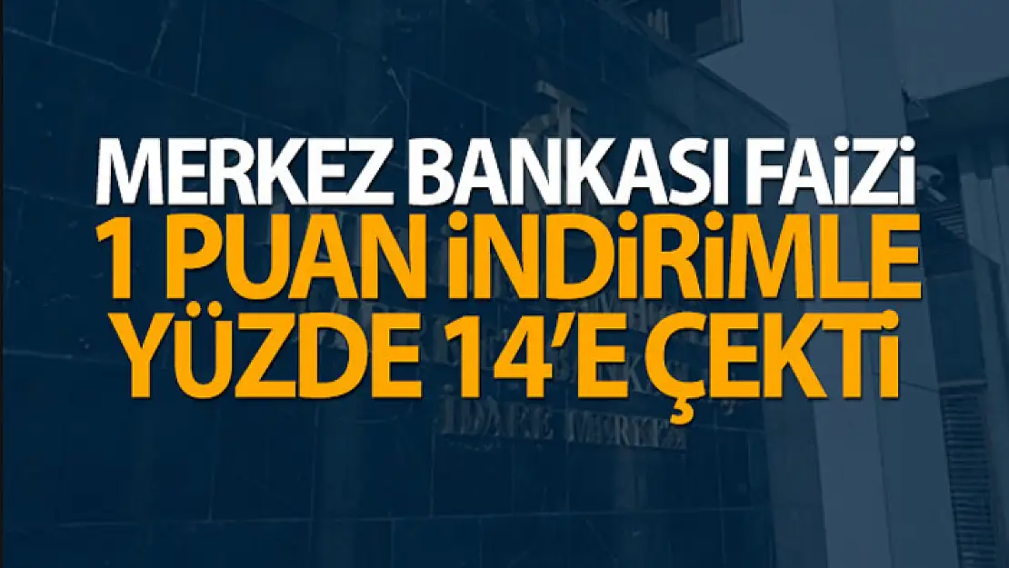 Merkez Bankası faizi 100 baz puan indirdi