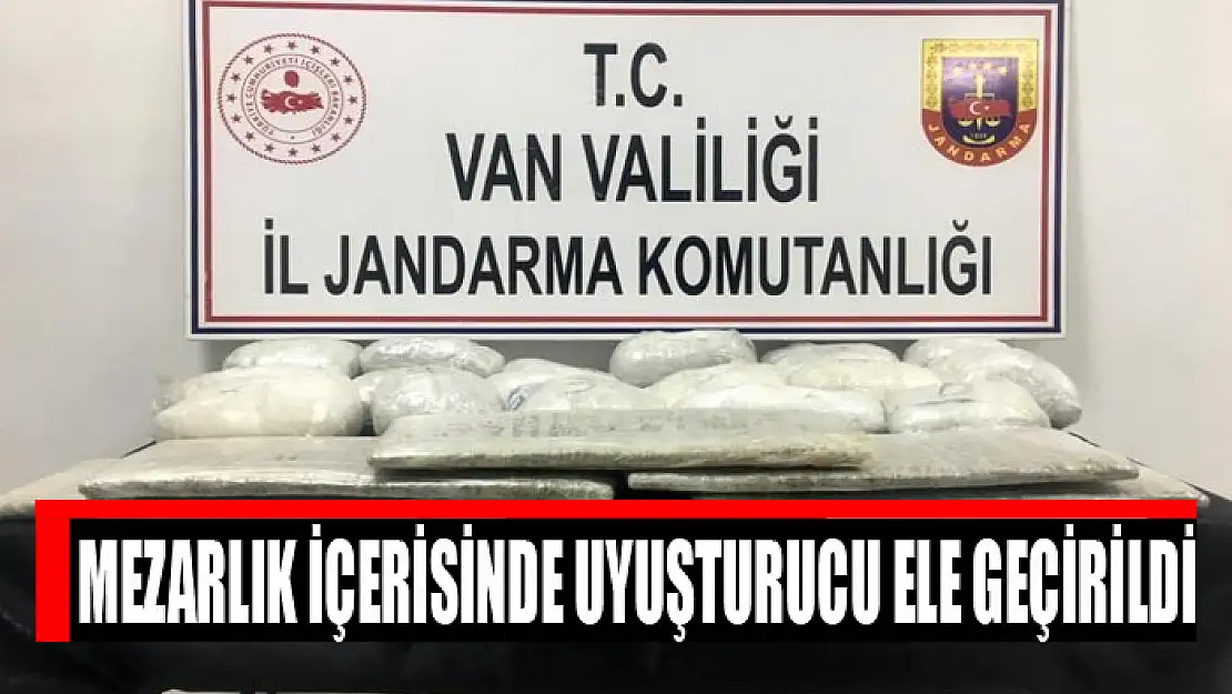 Mezarlık içerisinde uyuşturucu ele geçirildi