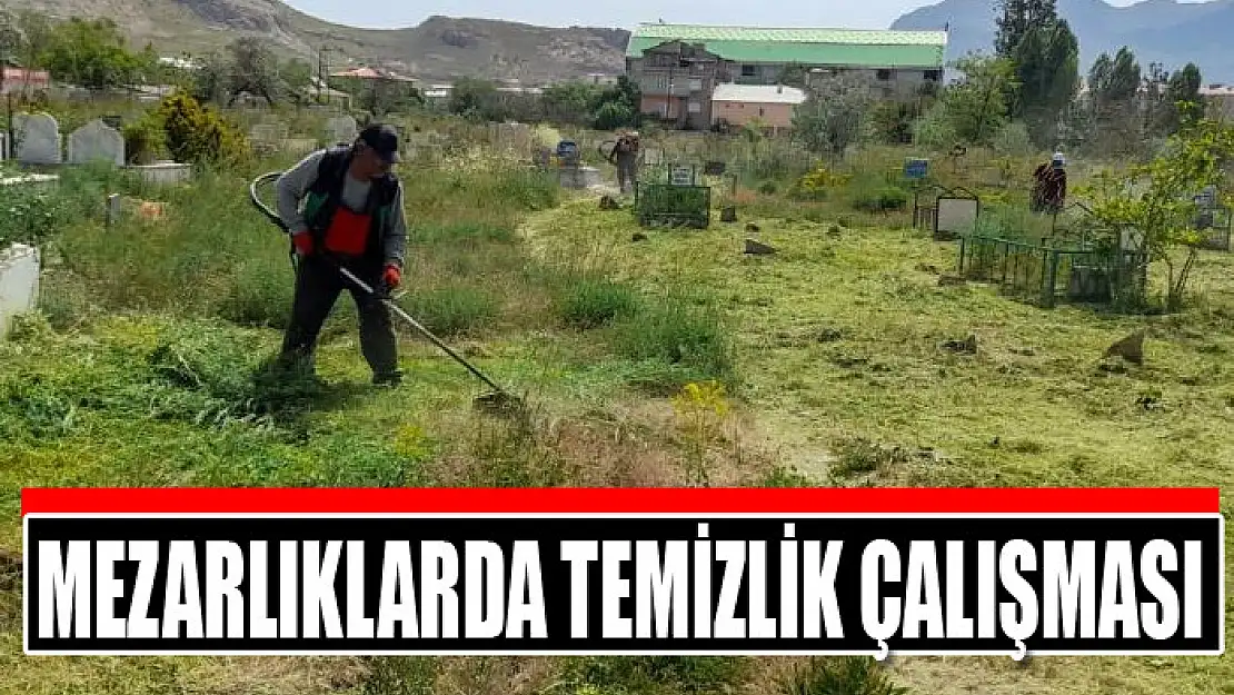 Mezarlıklarda temizlik çalışması