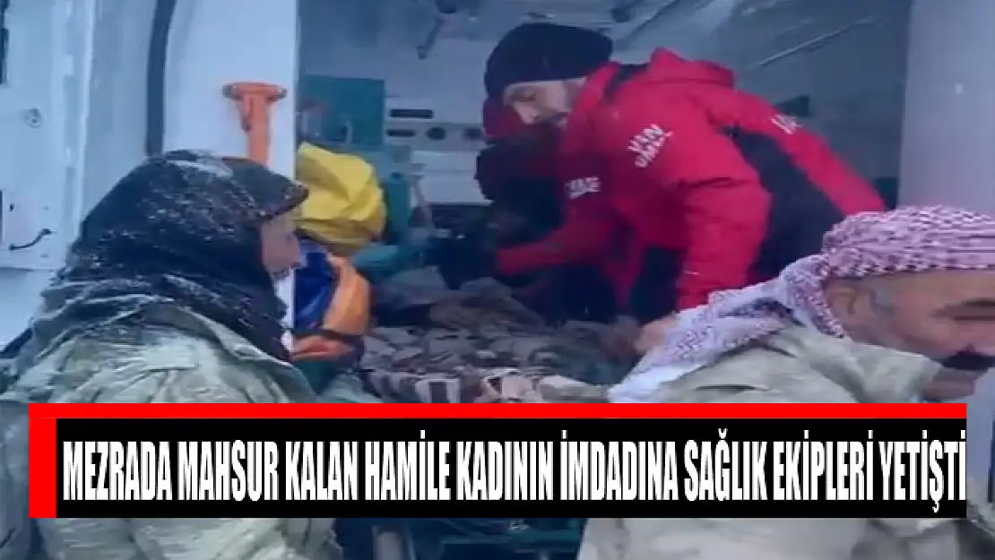 Mezrada mahsur kalan hamile kadının imdadına sağlık ekipleri yetişti