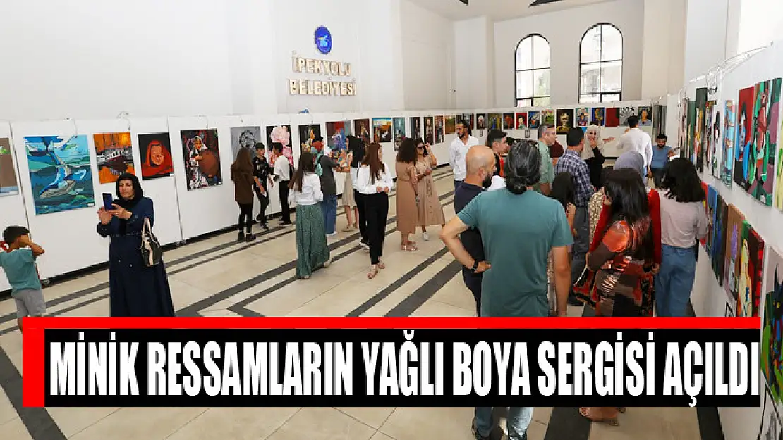 Minik ressamların yağlı boya sergisi açıldı