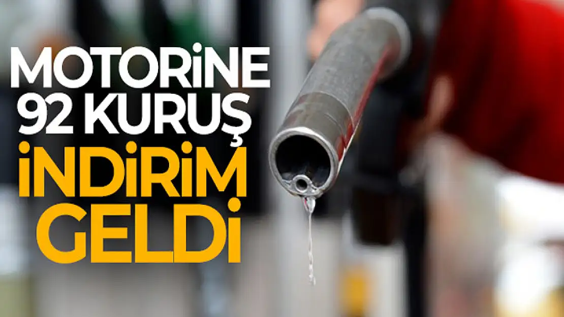 Motorine 92 kuruş indirim geldi