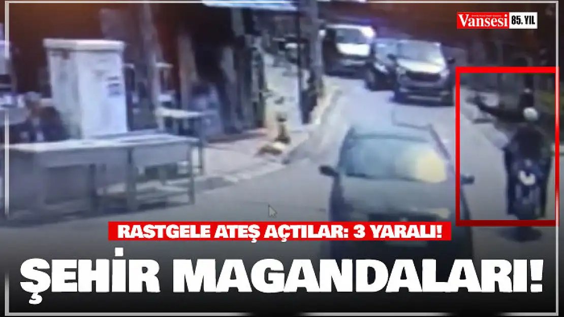 Motosikletli saldırganların 3 kişiyi yaraladığı anlar kameraya yansıdı