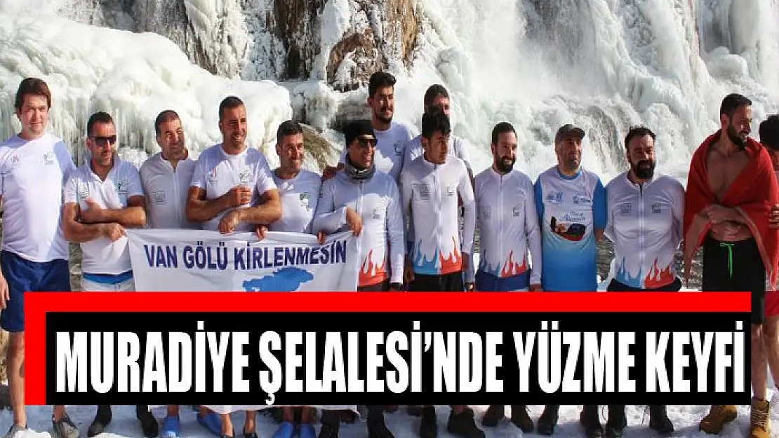 Muradiye Şelalesi'nde yüzme keyfi