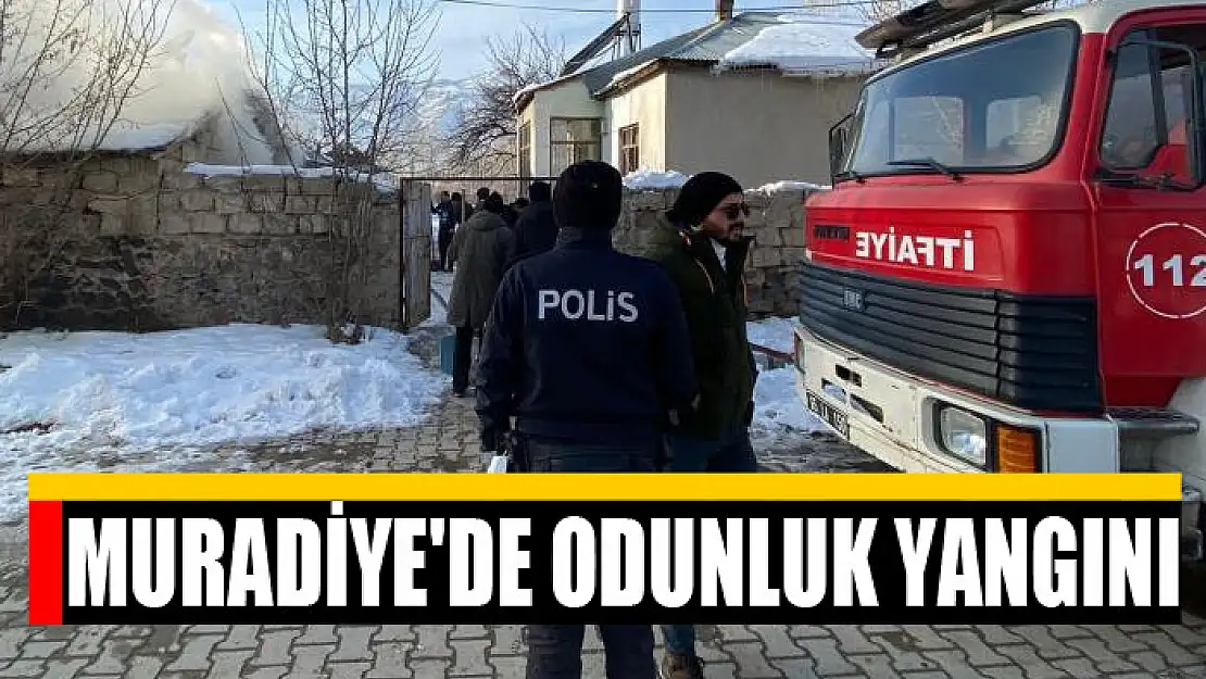 Muradiye'de odunluk yangını