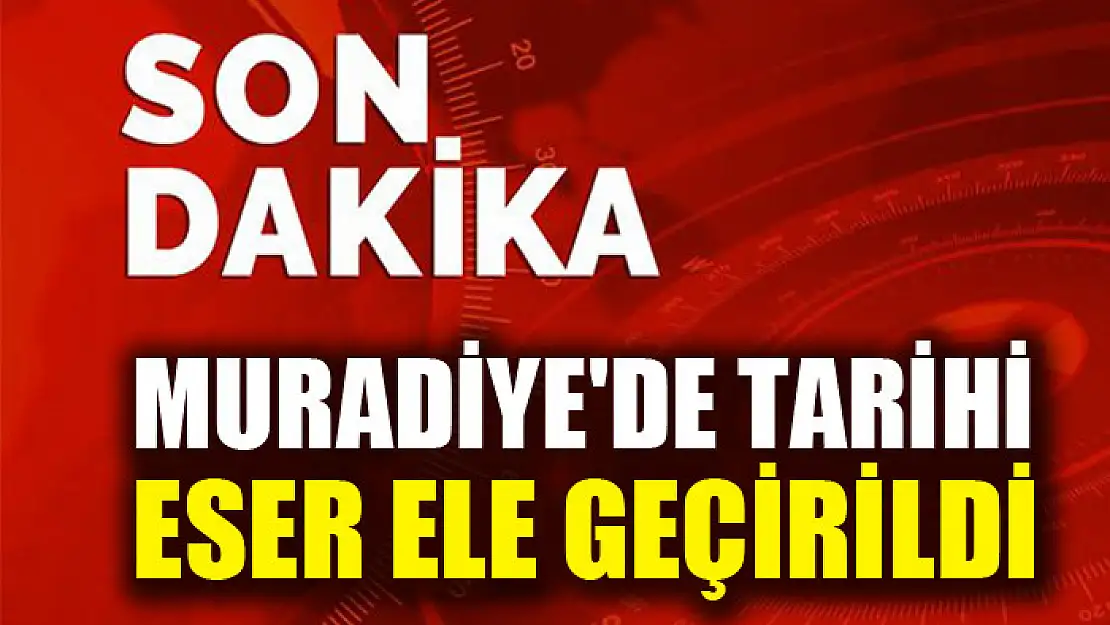 Muradiye'de tarihi eser ele geçirildi