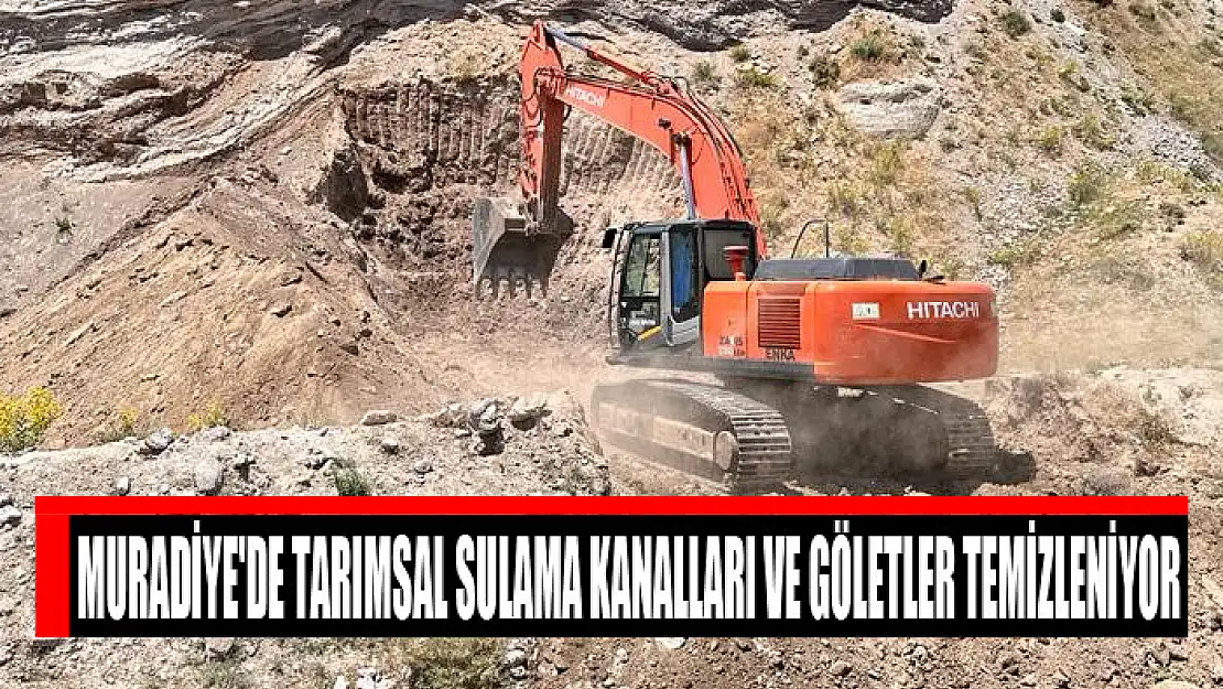 Muradiye'de tarımsal sulama kanalları ve göletler temizleniyor