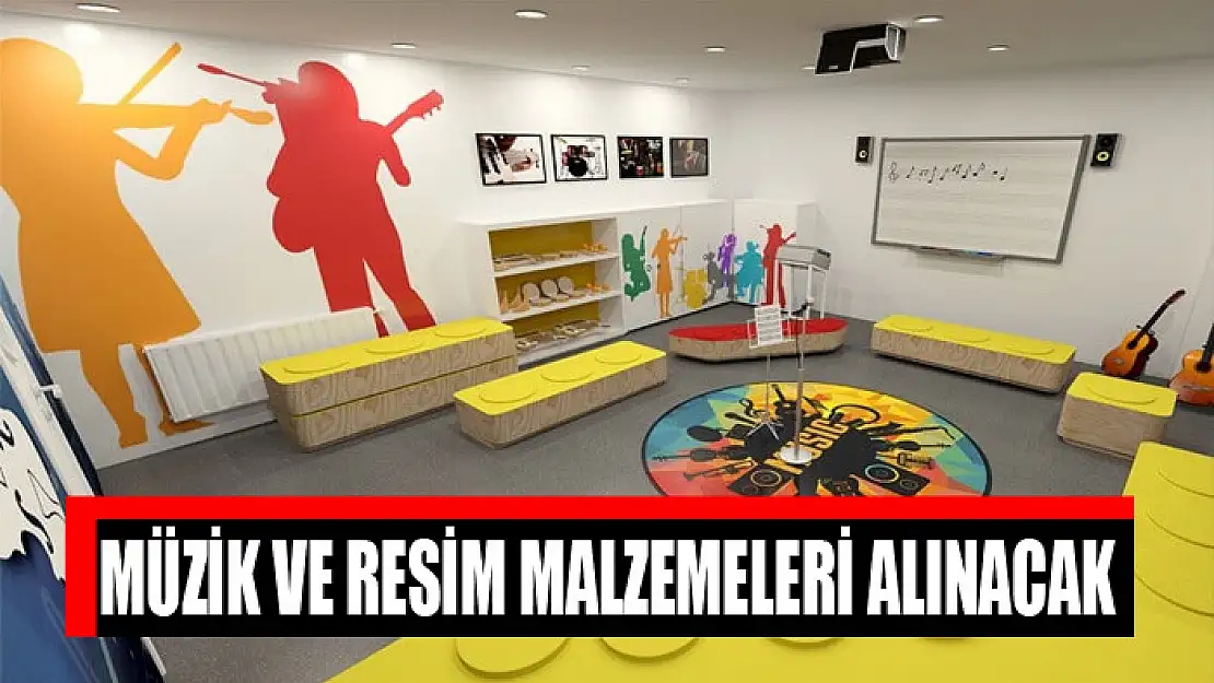 Müzik ve resim malzemeleri alınacak