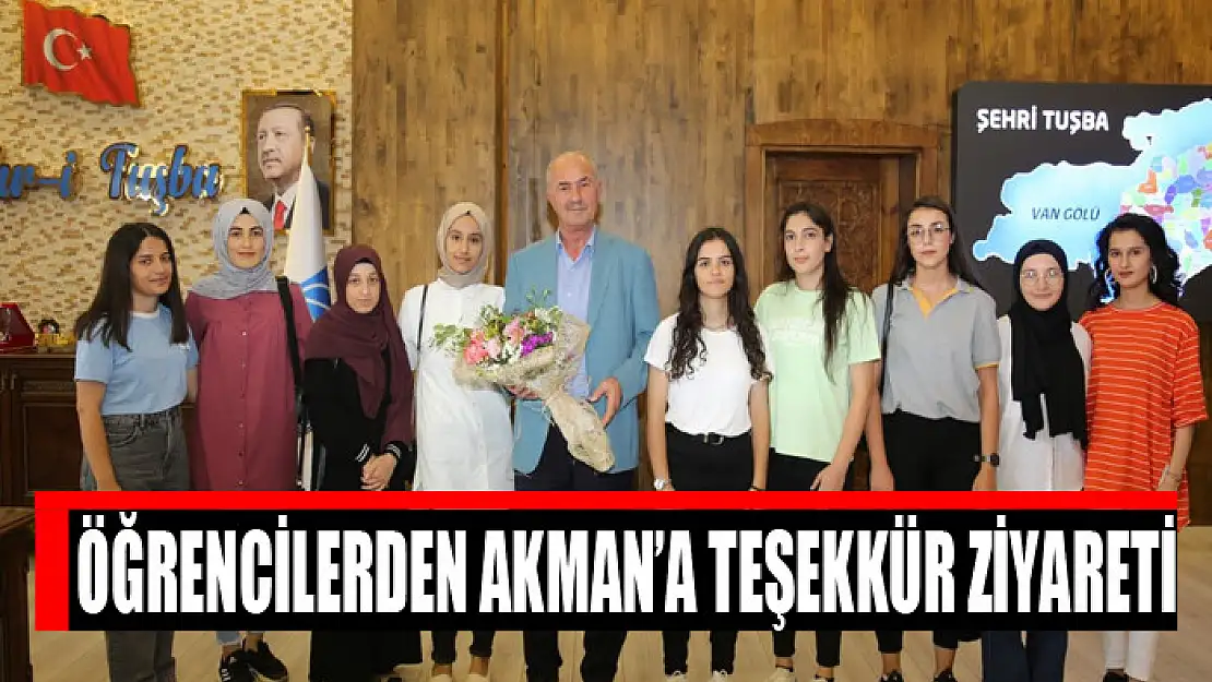 Öğrencilerden Akman'a teşekkür ziyareti