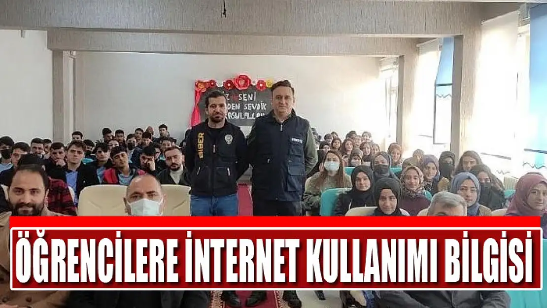 Öğrencilere internet kullanımı bilgisi