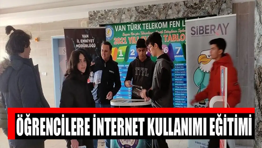 Öğrencilere internet kullanımı eğitimi