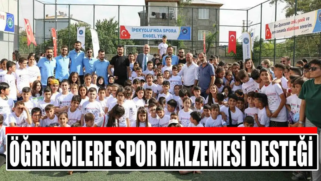 Öğrencilere spor malzemesi desteği