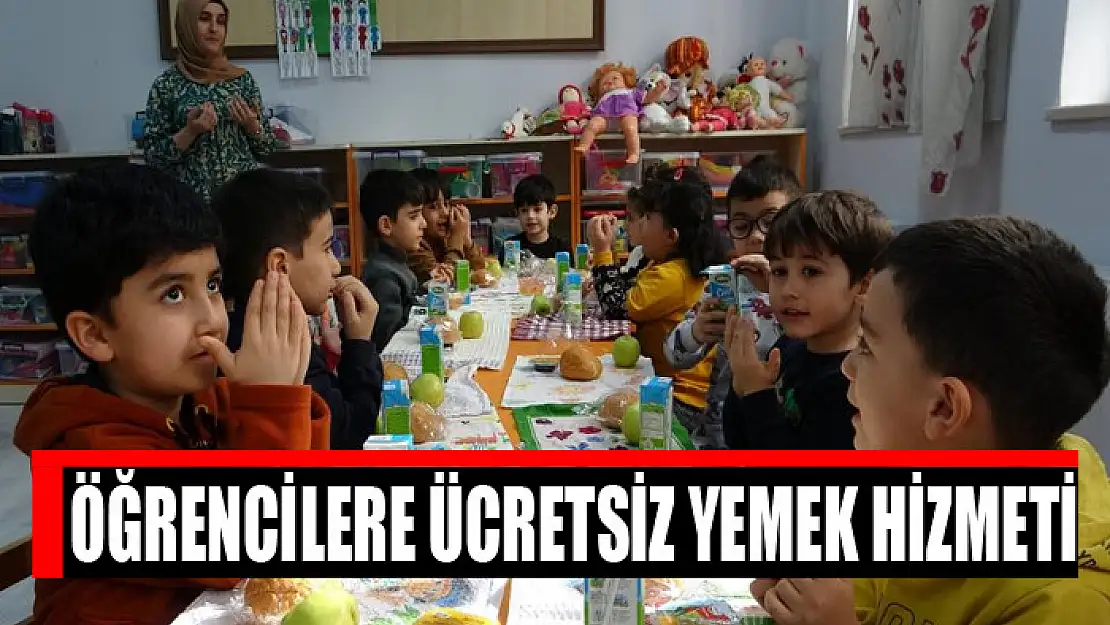 Öğrencilere ücretsiz yemek hizmeti