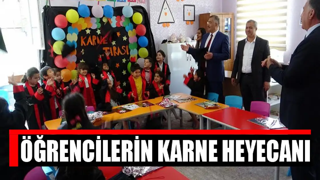 Öğrencilerin karne heyecanı