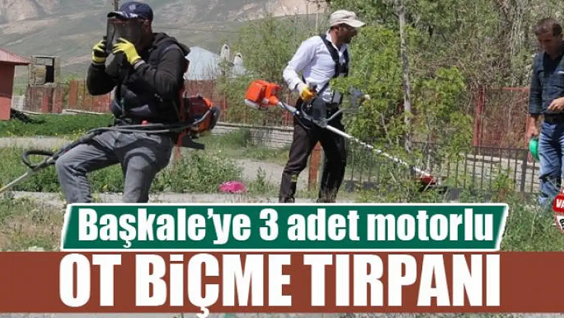 Başkale Belediyesine 3 adet motorlu ot biçme tırpanı