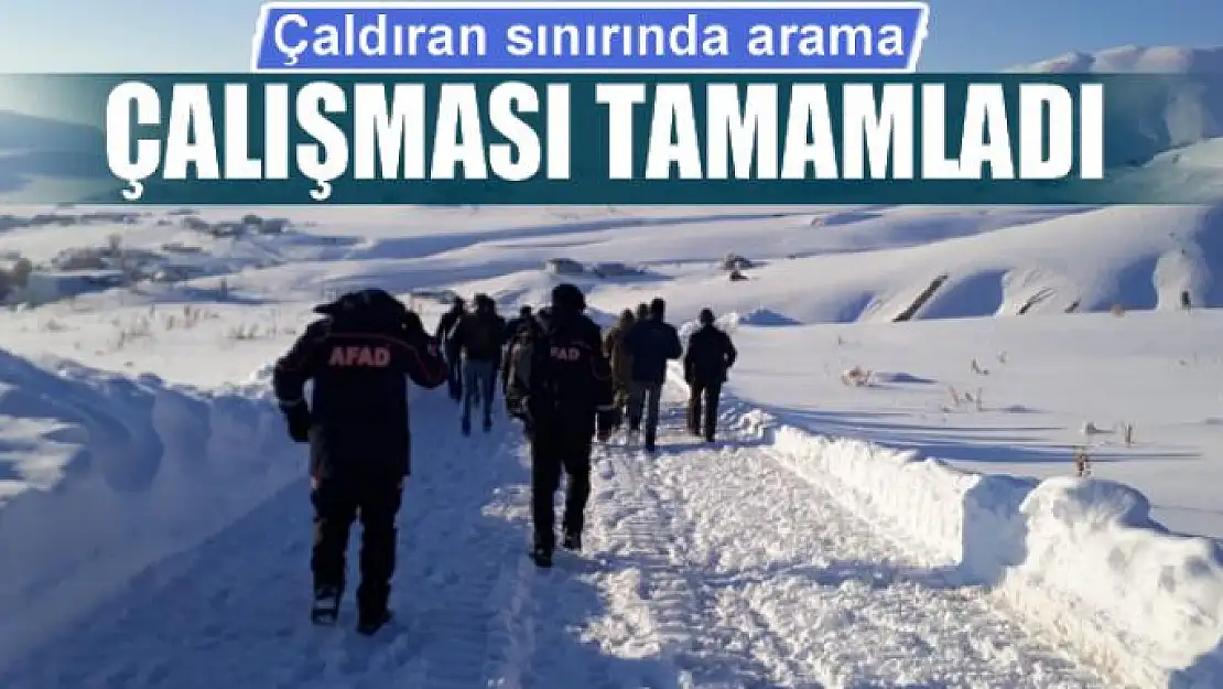 Çaldıran sınırında arama çalışması tamamladı