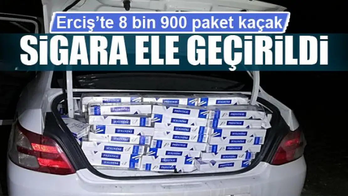 Erciş'te 8 bin 900 paket kaçak sigara ele geçirildi