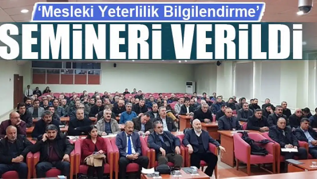 Van TSO'dan 'Mesleki Yeterlilik Bilgilendirme' semineri