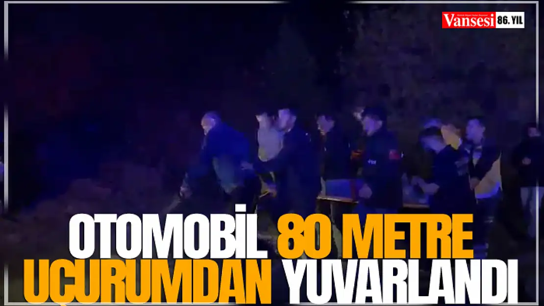 Otomobil 80 Metre Uçurumdan Yuvarlandı