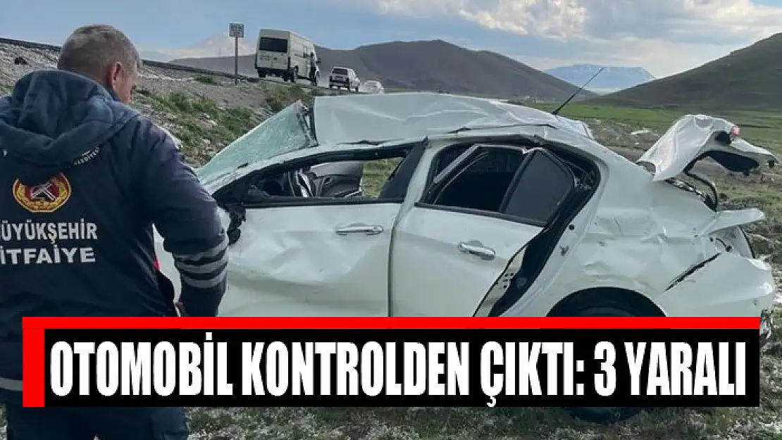 Otomobil kontrolden çıktı: 3 yaralı