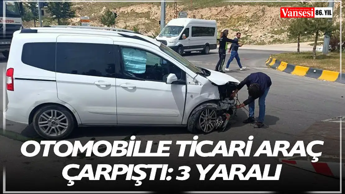 Otomobille ticari araç çarpıştı: 3 yaralı