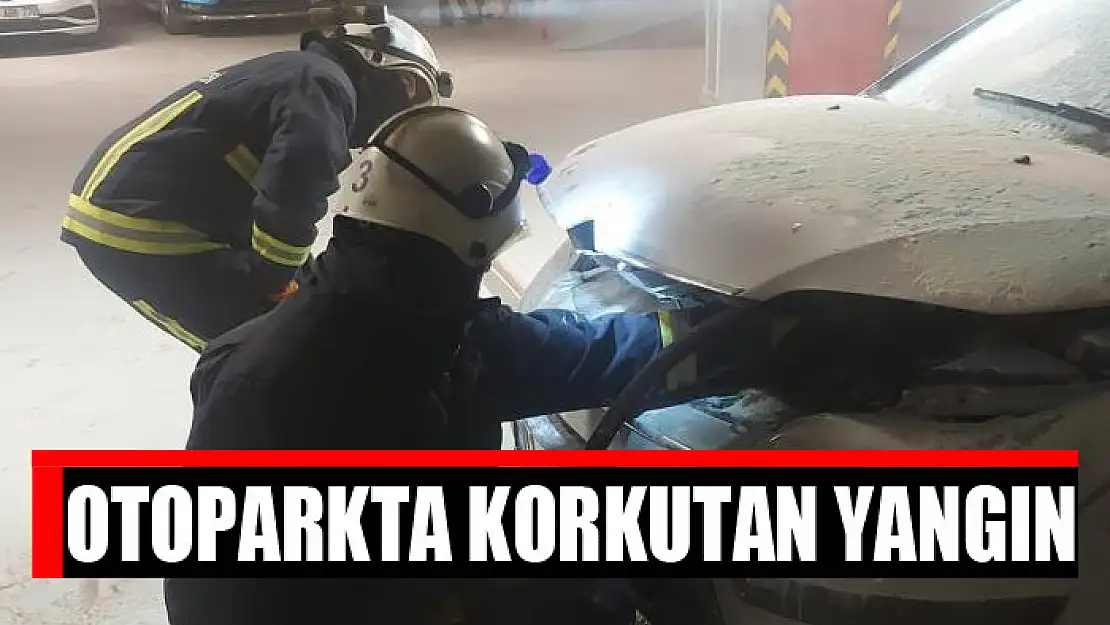 Otoparkta korkutan yangın