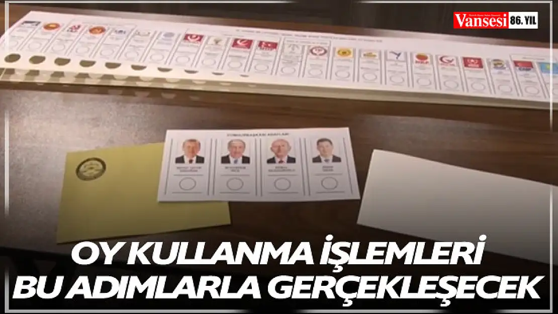 Oy kullanma işlemi bu adımlarla gerçekleşecek