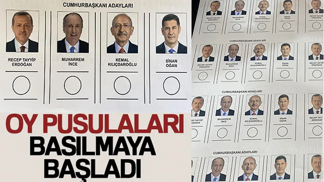 Oy pusulaları basılmaya başladı