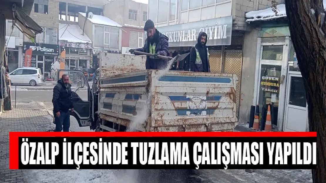 Özalp ilçesinde tuzlama çalışması yapıldı