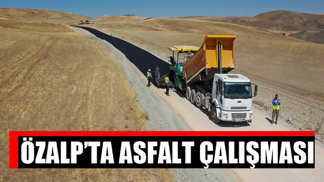 Özalp'ta asfalt çalışması