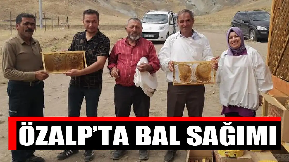 Özalp'ta bal sağımı