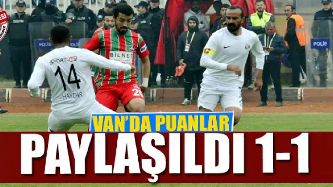 VAN'DA PUANLAR PAYLAŞILDI