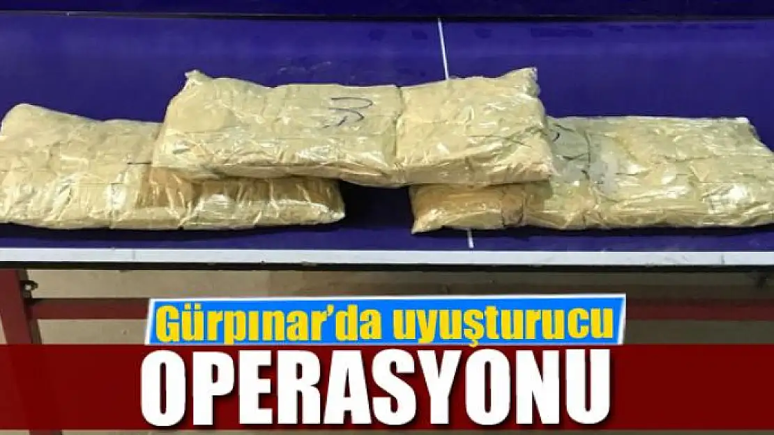 Gürpınar'da uyuşturucu operasyonu