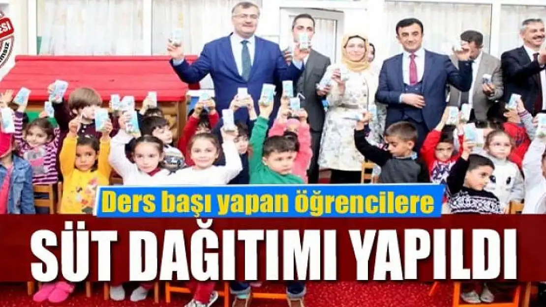 Ders başı yapan öğrencilere süt dağıtımı yapıldı 