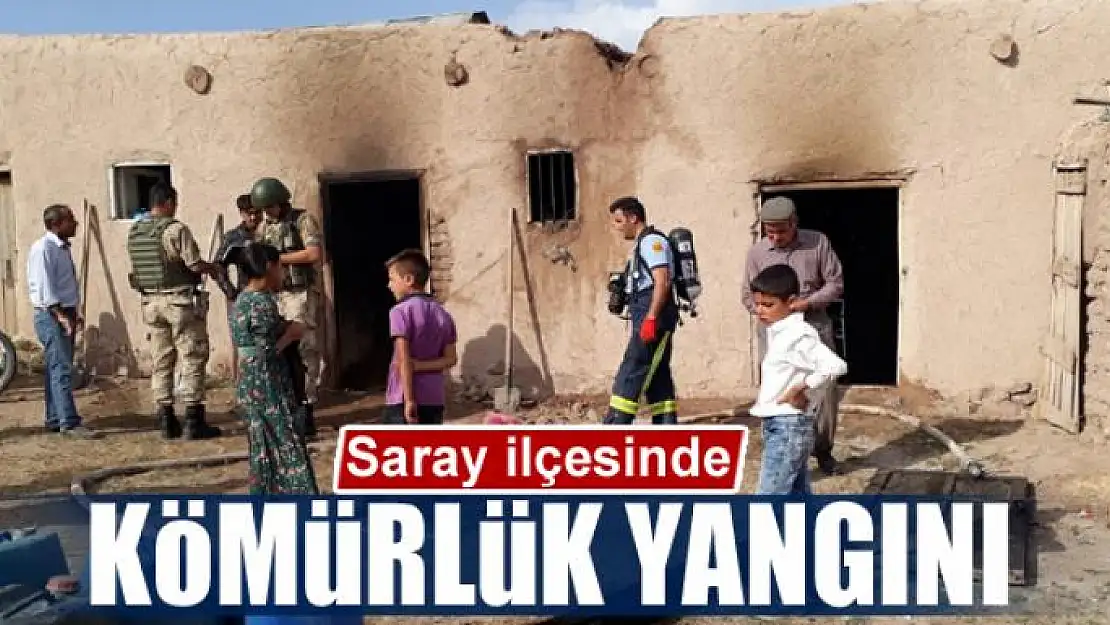 Saray ilçesinde kömürlük yangını