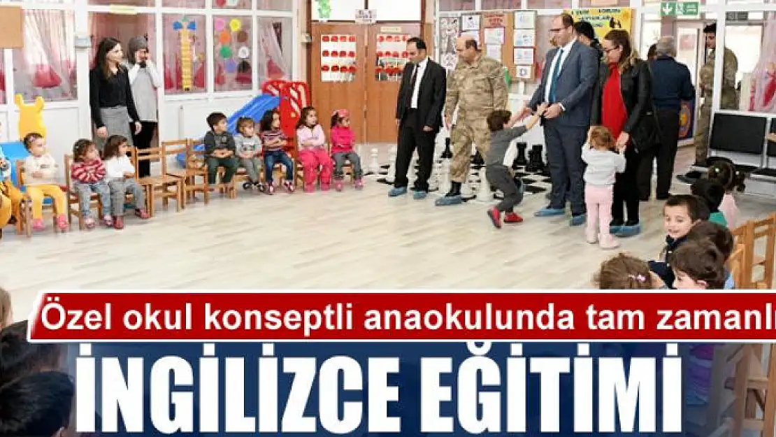 Özel okul konseptli anaokulunda tam zamanlı İngilizce eğitimi